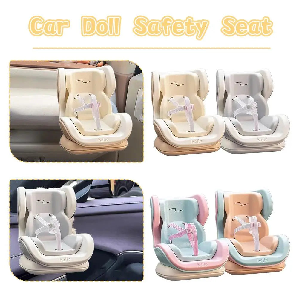 Dolls Accessories For Labubu Mini Plush Car Seat Safety Seat with Car Air Vent Ornament Car Decoration