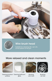 2025 Cordless Electric Spin Scrubber with 5 Brushes,IPX7 Waterproof Rechargeable Bathroom Cleaner for Tile/Shower/Grout Cleaning