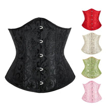 Women Gothic Jacquard Underbust Corset Bustier Waist Cincher Slimming Body Shaper Corselete Lingerie Plus Size Party Clubwear