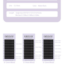 DIYDAY W-Shape Eyelash Extension 3d 4d 5d 6d 7d 8d W Lashes Natural Soft Premade Fan Bloom Effect Eye Lashes for Beauty Makeup