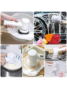 2025 Cordless Electric Spin Scrubber with 5 Brushes,IPX7 Waterproof Rechargeable Bathroom Cleaner for Tile/Shower/Grout Cleaning