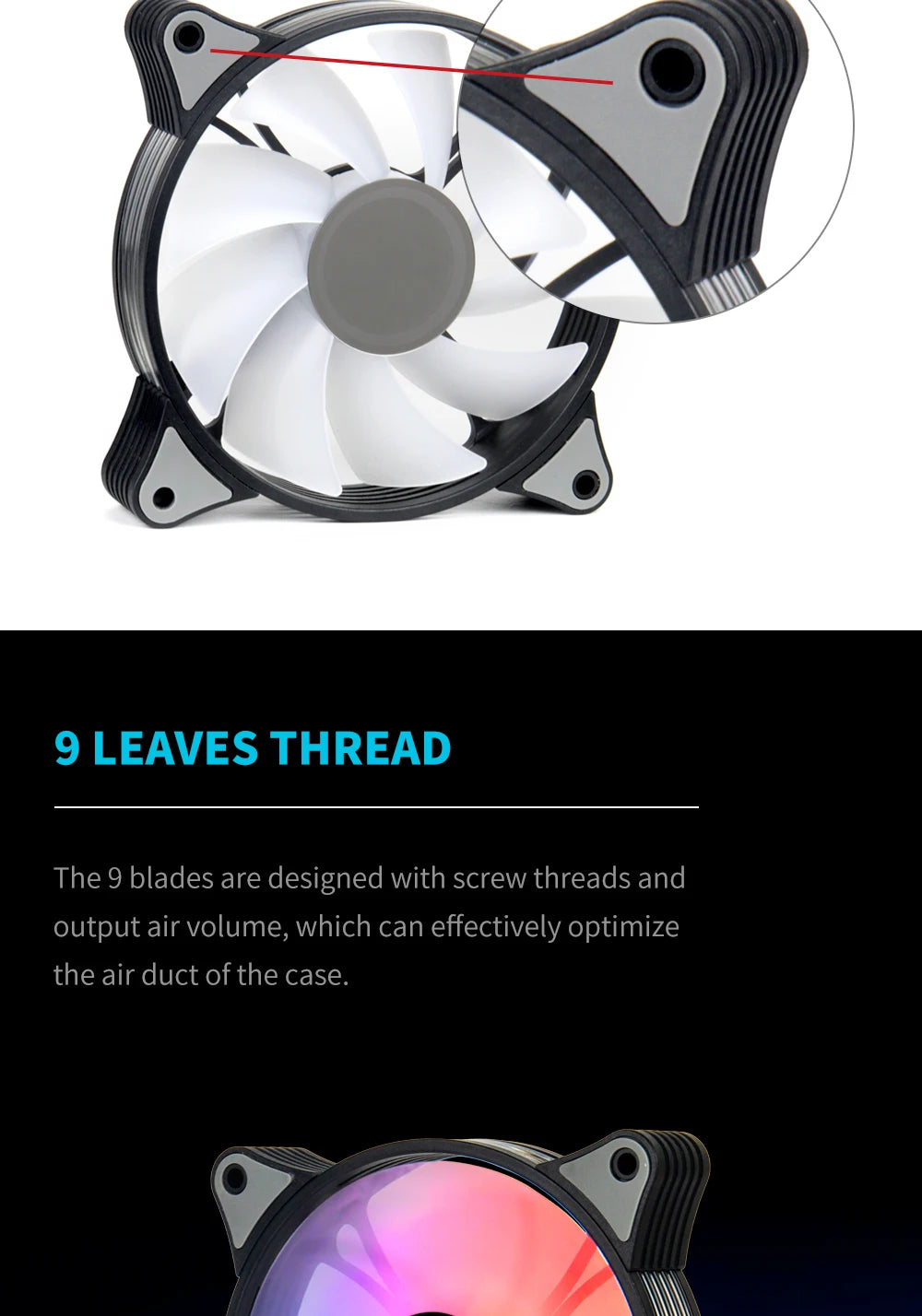 Aigo AR12PRO Computer Case Fan Ventoinha PC Unlimited Space 120mm RGB Fan 4pin PWM CPU Cooling Fan 3pin5v Argb 12cm Ventilador