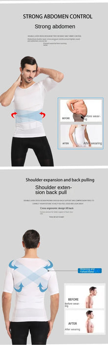 INSELLE Men Body Shaper Slimming Compression Vest Undershirt Seamless Waist Trainer Tank Top Belly Control Weight Loss Shapewear