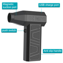 Turbo Fan Electric Air Duster Portable 130000RPM Cleaning Jet Blower Tool Car Blowing Snow 4 Gears adjustable Type-C Charging